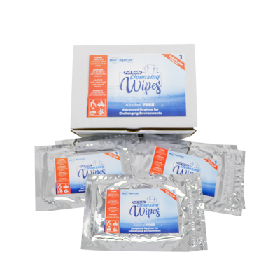BioSpear Full-Body Cleansing Wipes 50ct pkg - 1 Case (12 ea.)